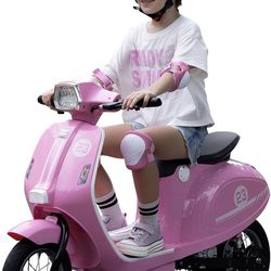 Kids Motorcycle, 2 Wheel Electric Motorcycle for Girls Ages 8-12, 24V Ride on Toys with Music, Story, Headlight, 3 Speed Options, Up to 60min Ride Tim
