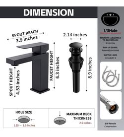 Bathroom Faucets, Single Hole Deck Mount