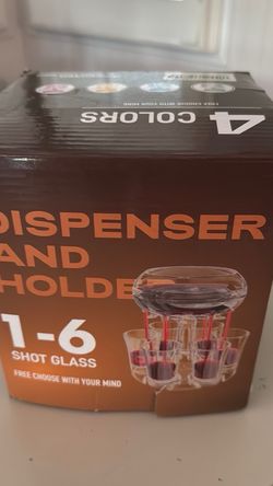 Shot Glass Dispenser and Holder Set