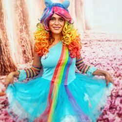 Unicorn  Rainbow Dash costume and wig $150