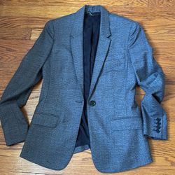 Burberry Gray Tweed Blazer Jacket Woman
