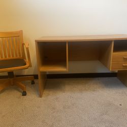 Vintage Desk With Chair