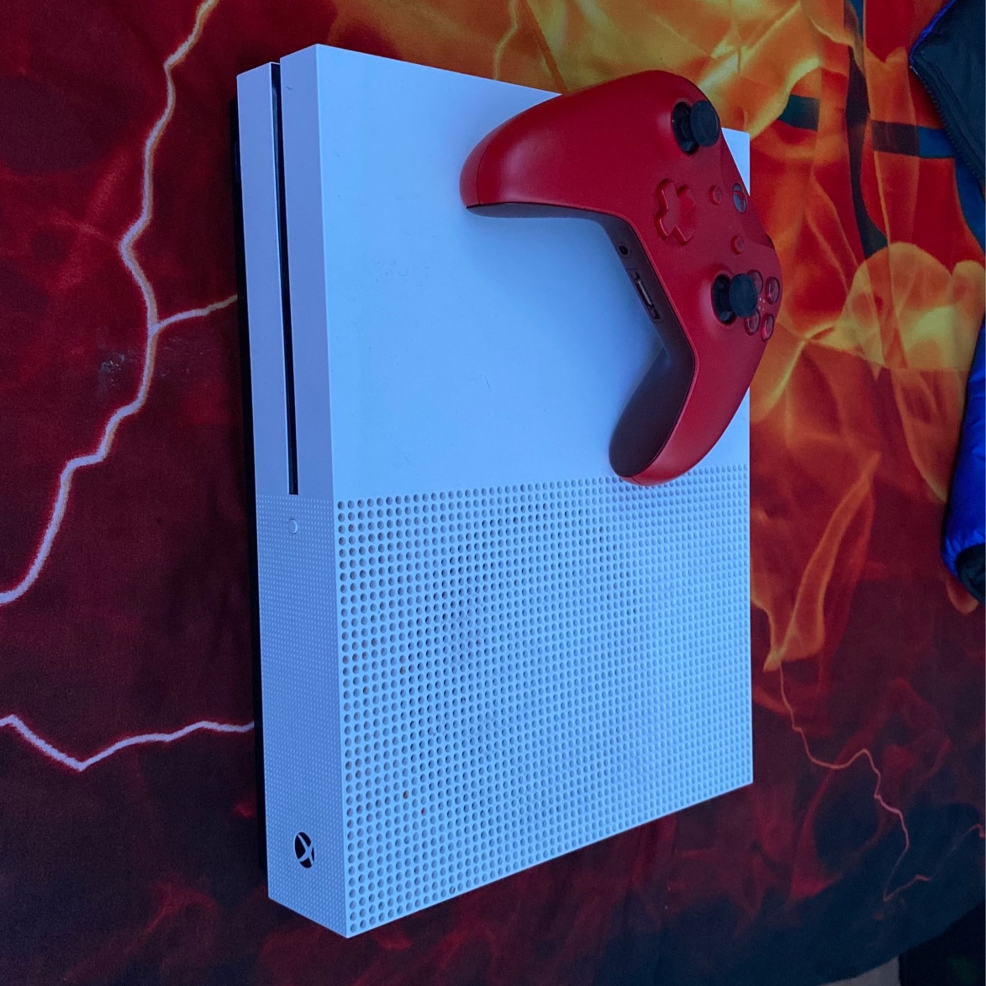Xbox One With A Red Controller