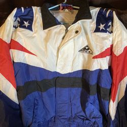 New England  Patriots  Winter  Coat  Size  Large In Men’s   ( Vintage)