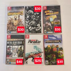 Nintendo Switch Games Prices start at $25 New&Sealed Avaialable Today 24 games Available