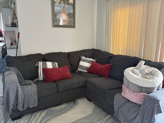 Grey sectional couch