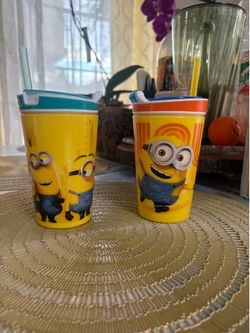Minions Kids Spill-Proof Cups (Set of 2) – BRAND NEW!