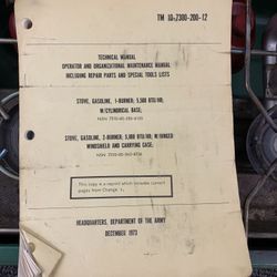 Vintage Coleman Grill 1973 (Vietnam War)