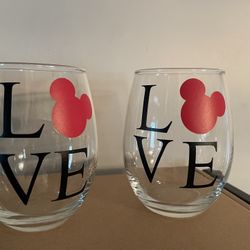 Love Stemless Wine Glasses