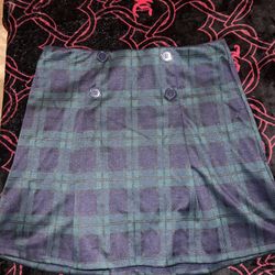 plaid mini skirt 