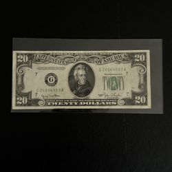 Rare United States 1950 20 Dollars Bill
