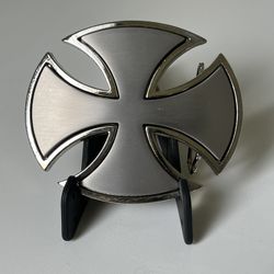 Belt Buckle Cross Silver 