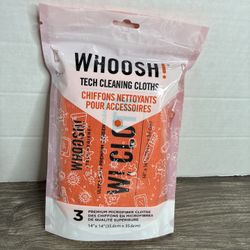 Whoosh! Tech Cleaning Cloths NEW 14”x 14”