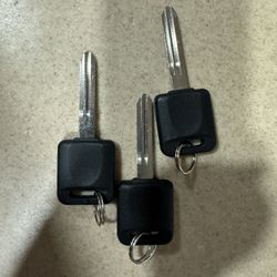 3 Ignition Transponder Key Blanks for Nissan