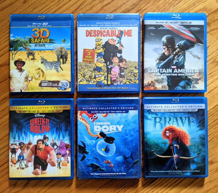 3D Blu-ray movies, mint condition, no scratches (individual prices in description) Disney, Marvel & more