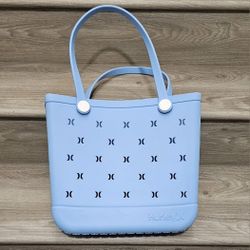 Hurley Blue Rubber Silicone Light Weight Waterproof Shoulder Beach Bag Tote