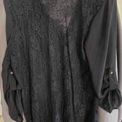Xl Rue 21 Lace Back Blouse 