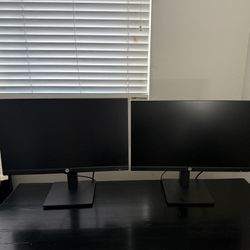 HP 24 Inch Monitors (comes with stands, wireless keyboard, and mouse