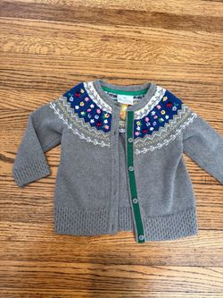 Girls size 80 Hanna Anderson floral cardigan