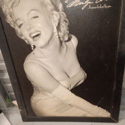 vintage Marilyn Monroe Black and White Framed Wall Art