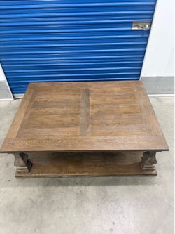 Large wooden coffee table