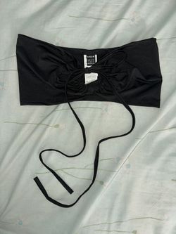 Black crop Top With Skirt