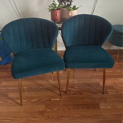 Velvet Chairs Set Of 2