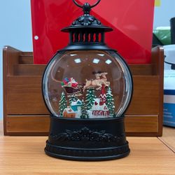 Music Snowflake Glowing Night Light  Christmas Decorations Music Box, Deer Theme, Plastic, No Electricity Needed