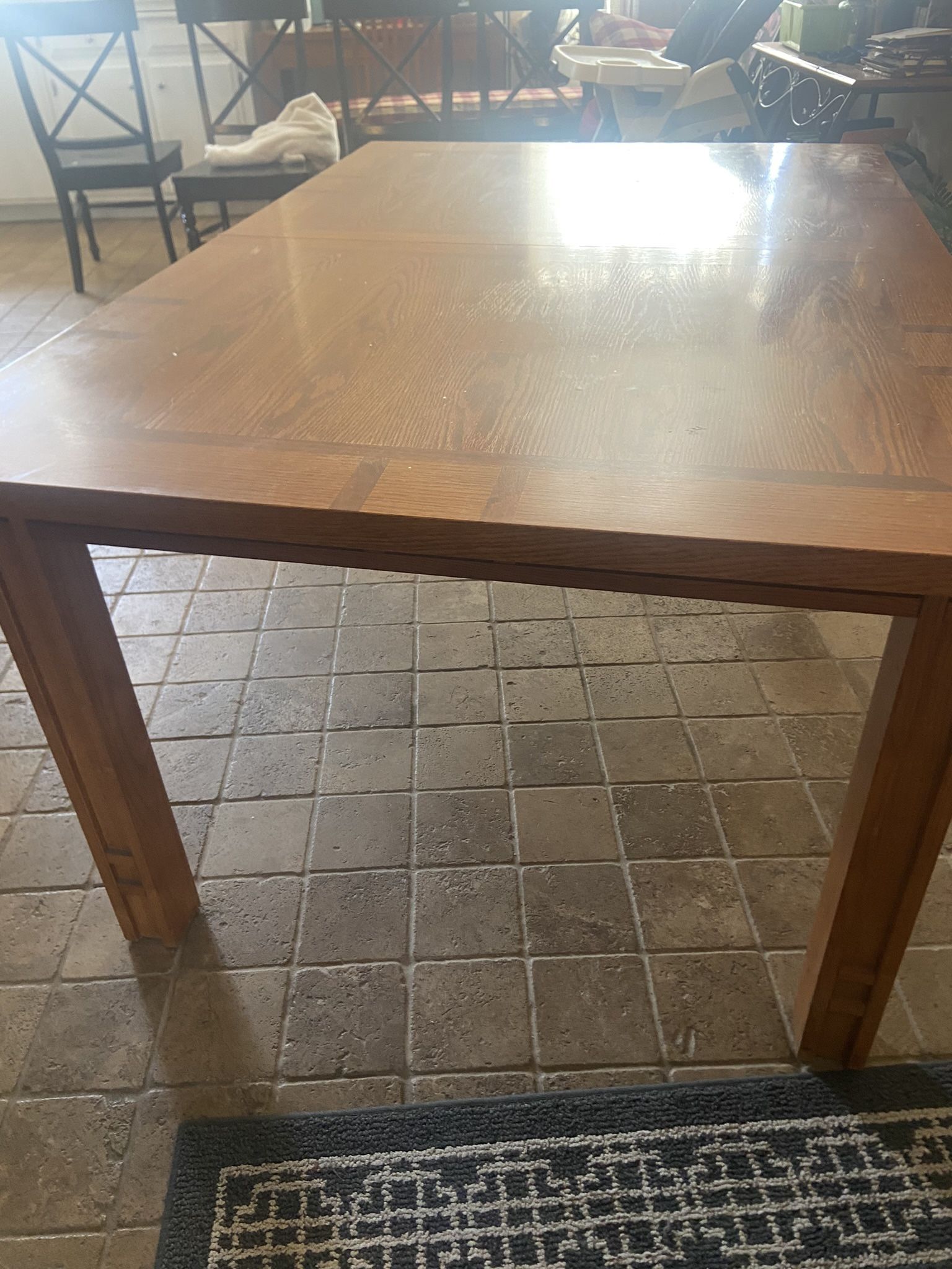 Kitchen Table With 2 Extensions And 6 Chairs 
