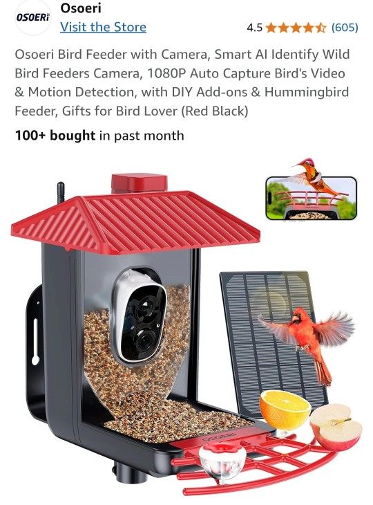NEW SOLAR BIRD FEEDER WITH CAMERA