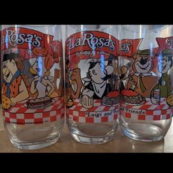 Larosas Flinestones Luigi And Friends Glass 3X