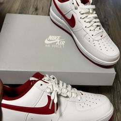 Brand New ( AIR FORCE 1 REACT WHITE/RED ) ( Size 8.5 )