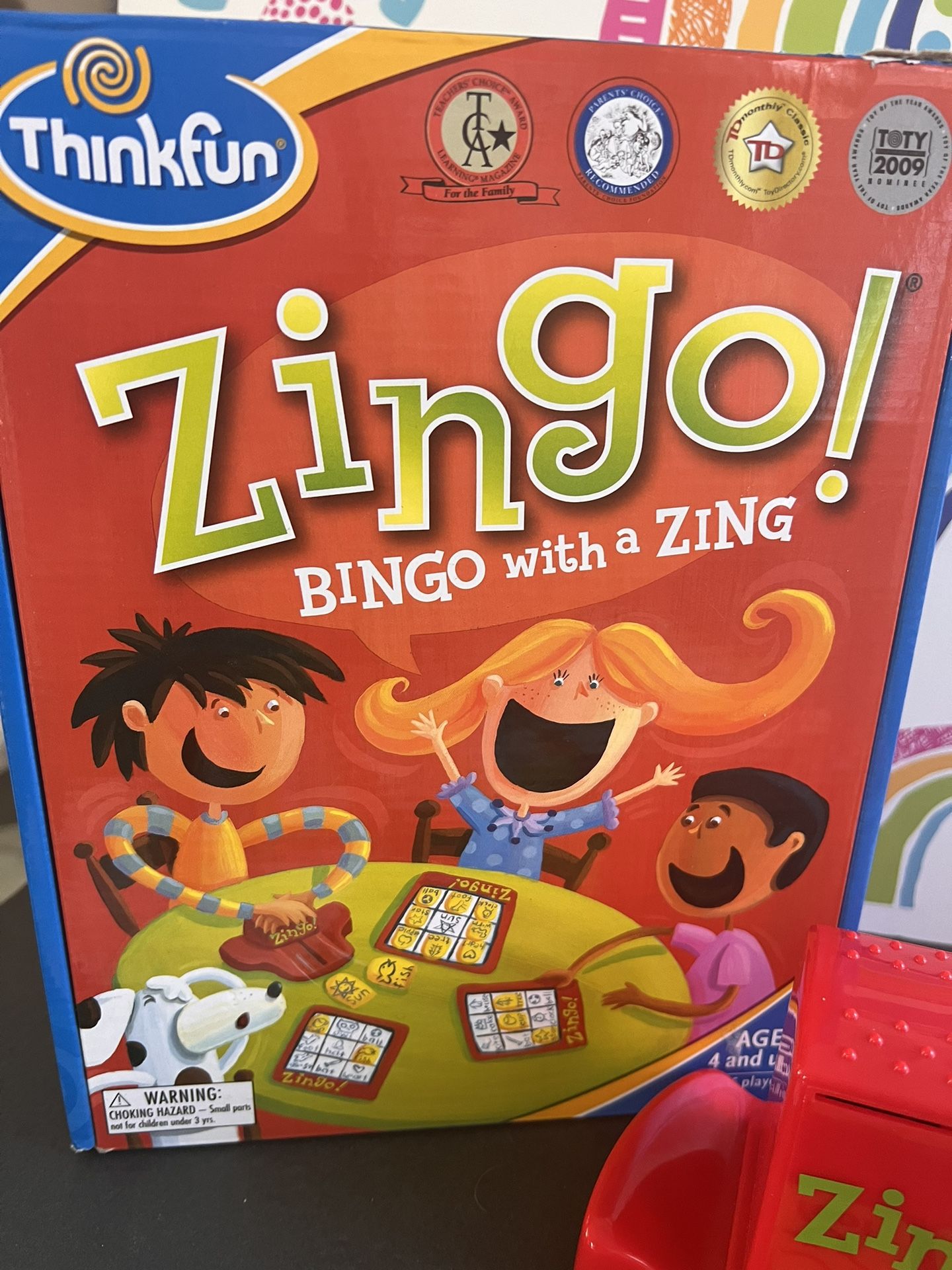 ZINGO GAME!  BINGO WITH A ZING! AGES 4 Up. 