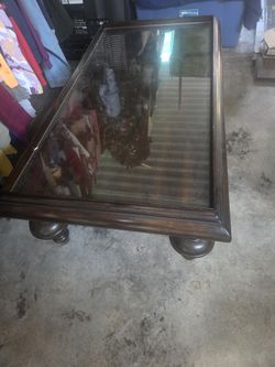 Table With Glass 48x24x15