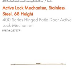 Andersen 400 Series Hinged Patio Door Active Lock
