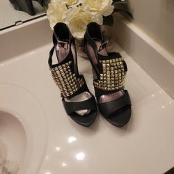 Black & Silver Wedge 
