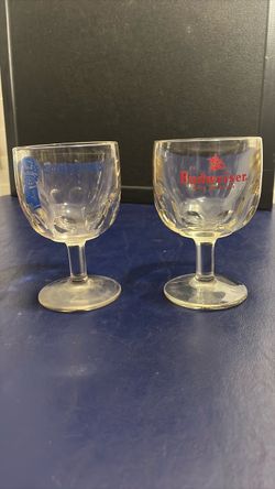 Vintage beer goblet thumb print beer glass