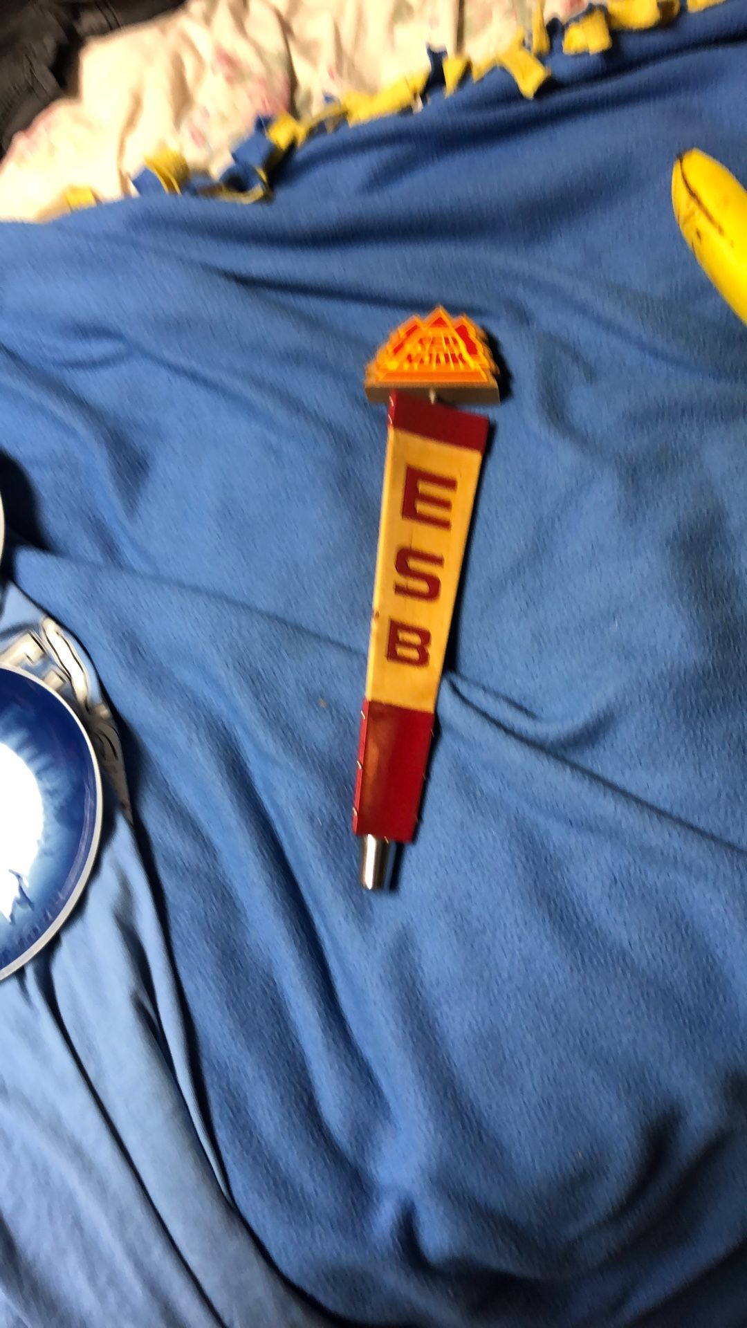 Vintage beer tap handle red hook Liquor advertisement