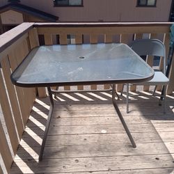 Glass Patio Table 