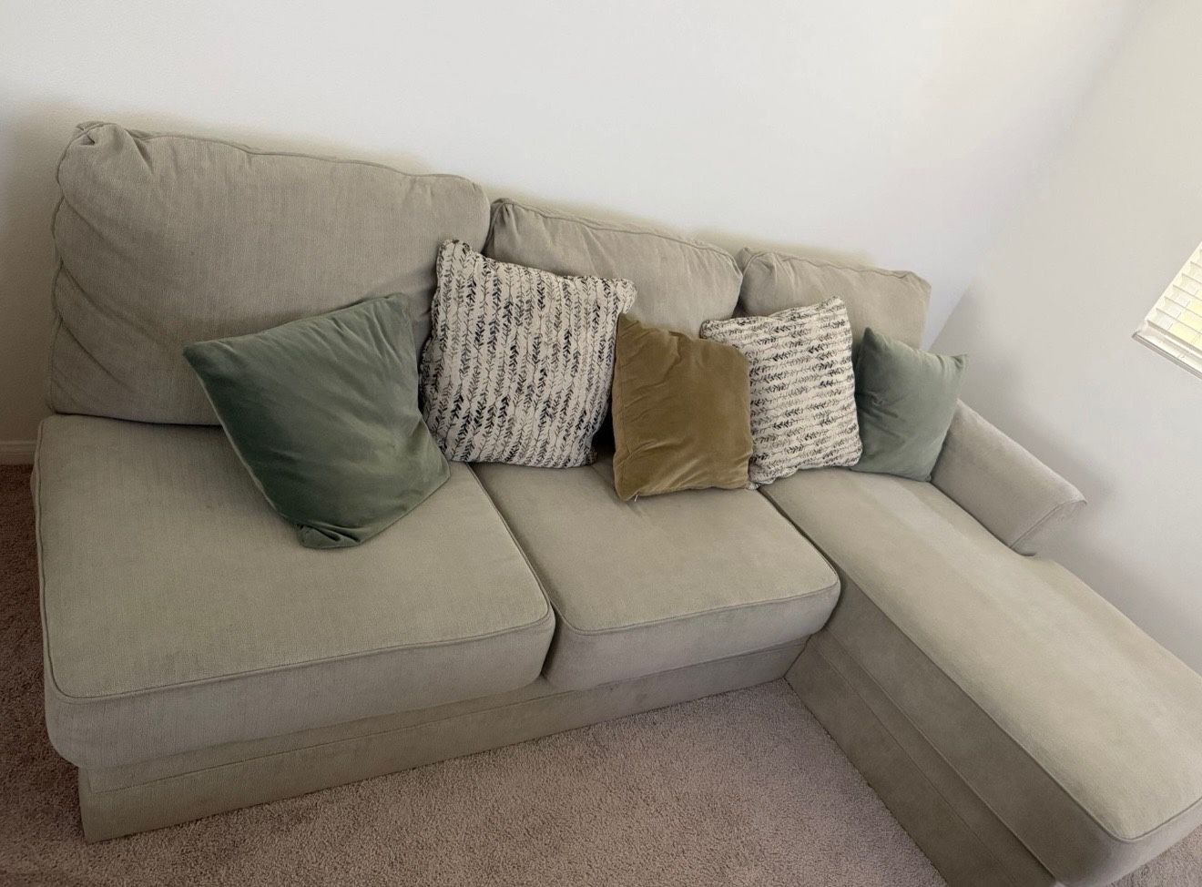 3 Piece Sectional Comfy Couch 