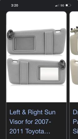 Gray Left And Right Sun Visor