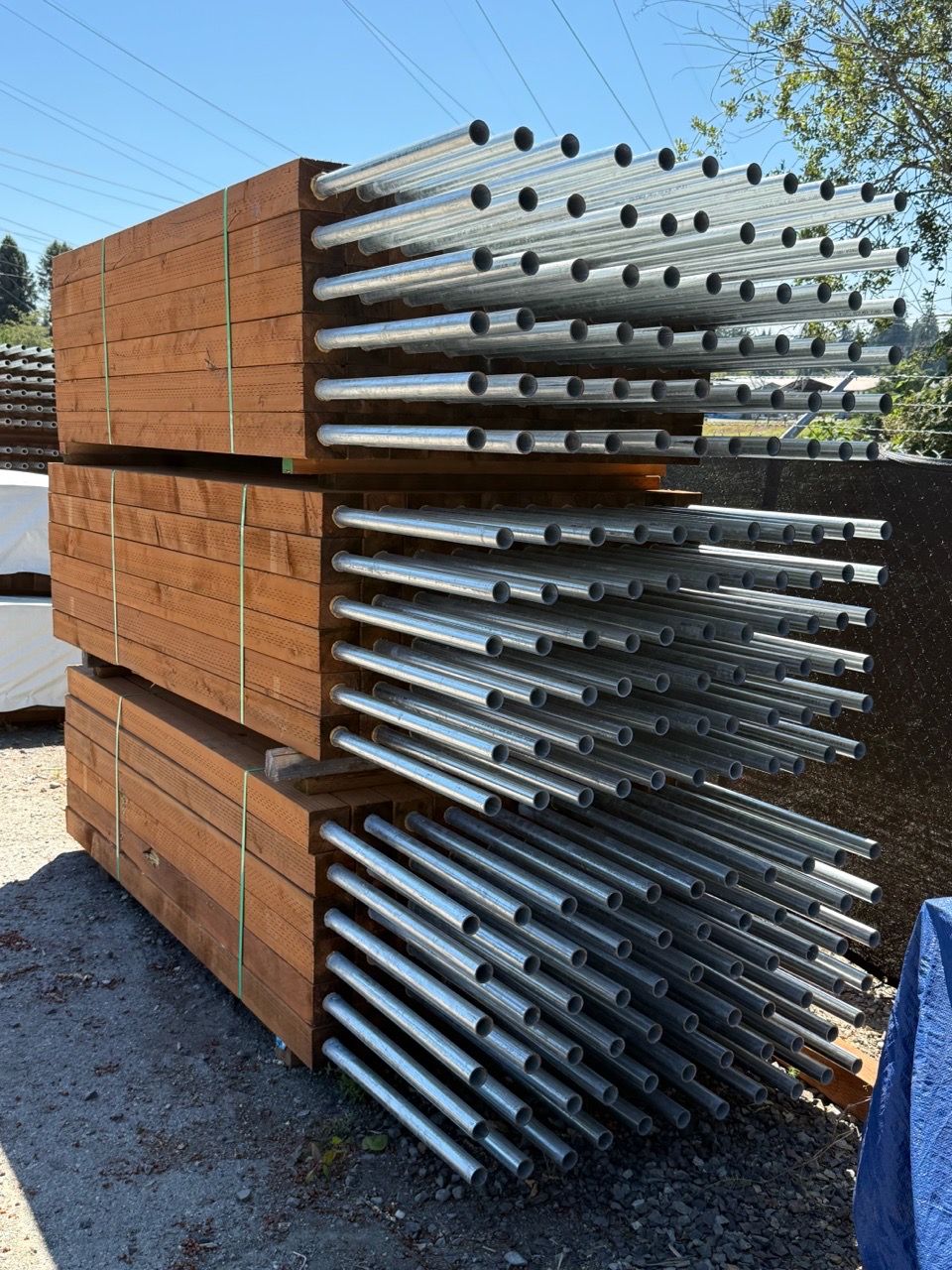 Fence Post – Pressure Treated 4x4 Jumbo Post on Pipe – 7 FT for Sale in ...