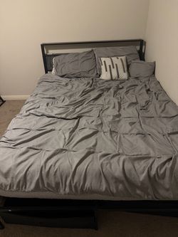 Queen size bed and frame