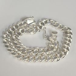 8" Solid 925 Sterling Silver Miami Cuban Link Bracelet Heavy Ball Design With Box Clasp 