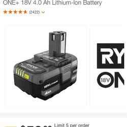 Ryobi 4ah Battery 