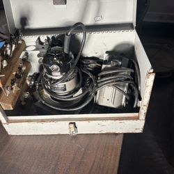 Porter Cable Router /Trimmer Combo. Original Porter Cable Metal Box, Custom Fitting Installation