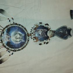 Native American Wolf Decoration 