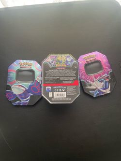 empty Pokémon TCG: Azure Legends Tin (Kyogre ex) 2 caps