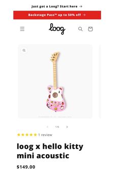 Hello kitty guitar