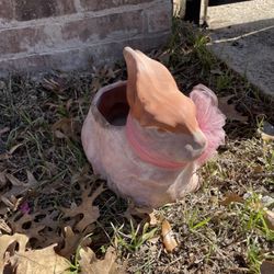 Ceramic Planter Shaped Rabbit 10”x6”